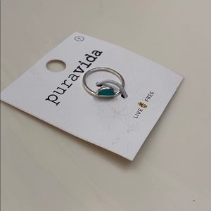 puravida turquoise half moon ring
